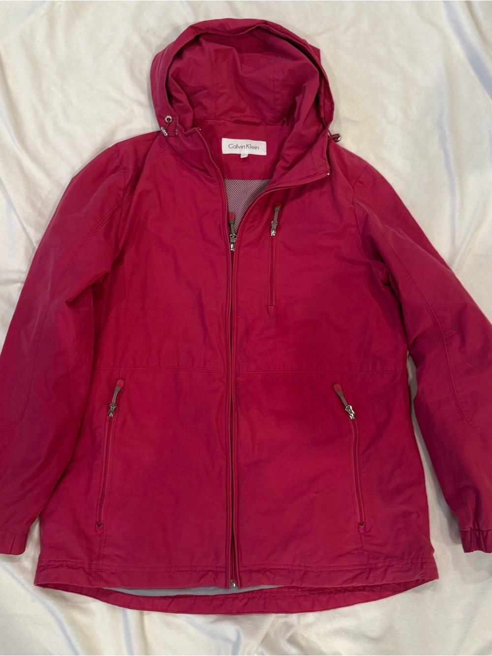 Calvin Klein Pink Hooded Windbreaker Jacket